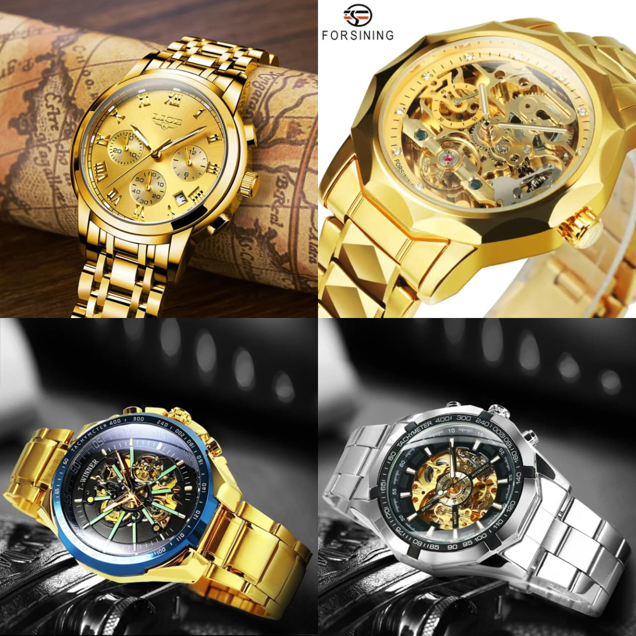 WINNER Automatic Gold Watch